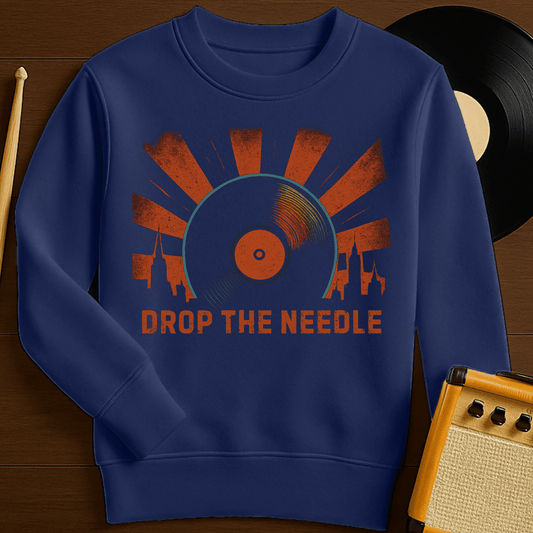Drop The Needle Crewneck - Navy