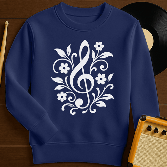 Treble Clef Crewneck - Navy
