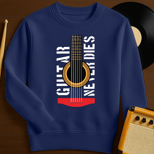 Guitar Never Dies Crewneck - Navy