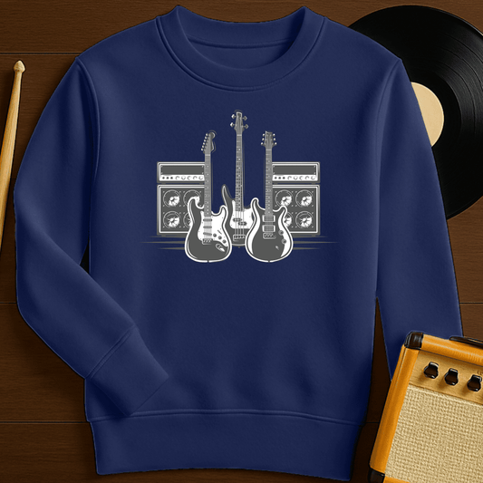 Guitar Band Crewneck - Navy
