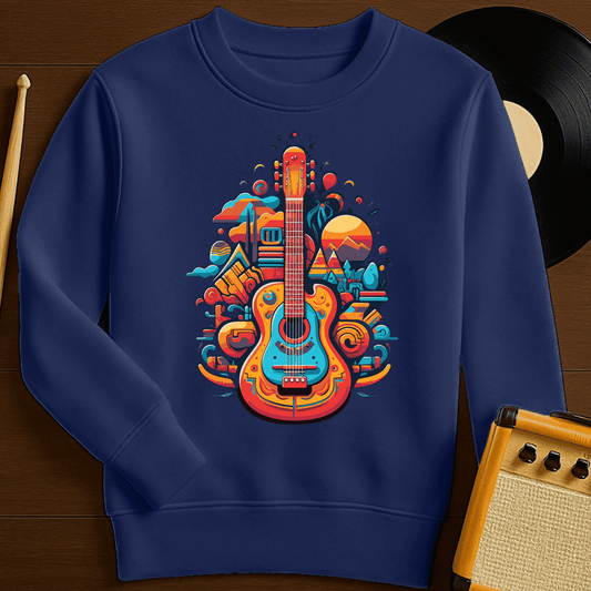 Guitar Vibing Crewneck - Navy