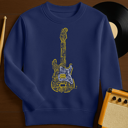 Connected Guitar Crewneck - Navy