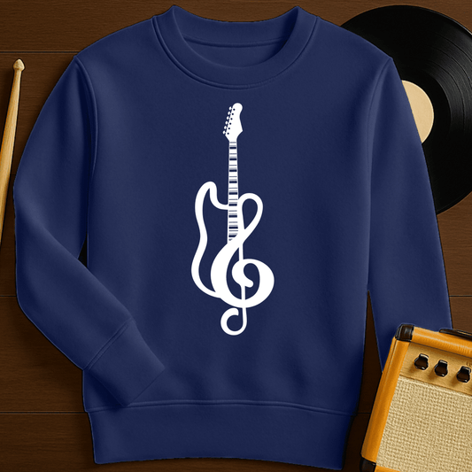 Guitar Clef Crewneck - Navy
