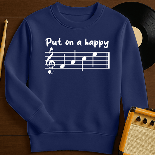 Happy Face Crewneck - Navy