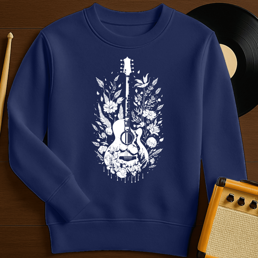 Silhouette Guitar Crewneck - Navy
