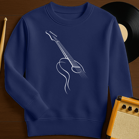 Guitar Outline Crewneck - Navy