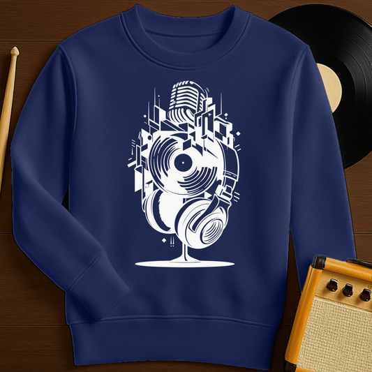 Music Stack Crewneck - Navy