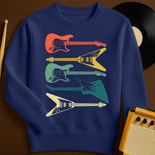 5 Electric Guitars Crewneck - Navy