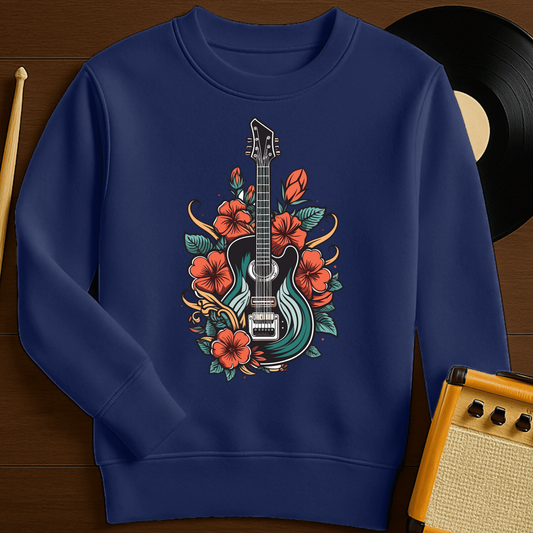 Valentino Guitar Crewneck - Navy