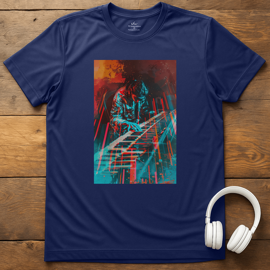 Vibrant Keyboardist T-Shirt - Navy