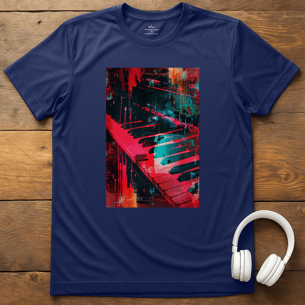 Vibrant Keys T-Shirt - Navy