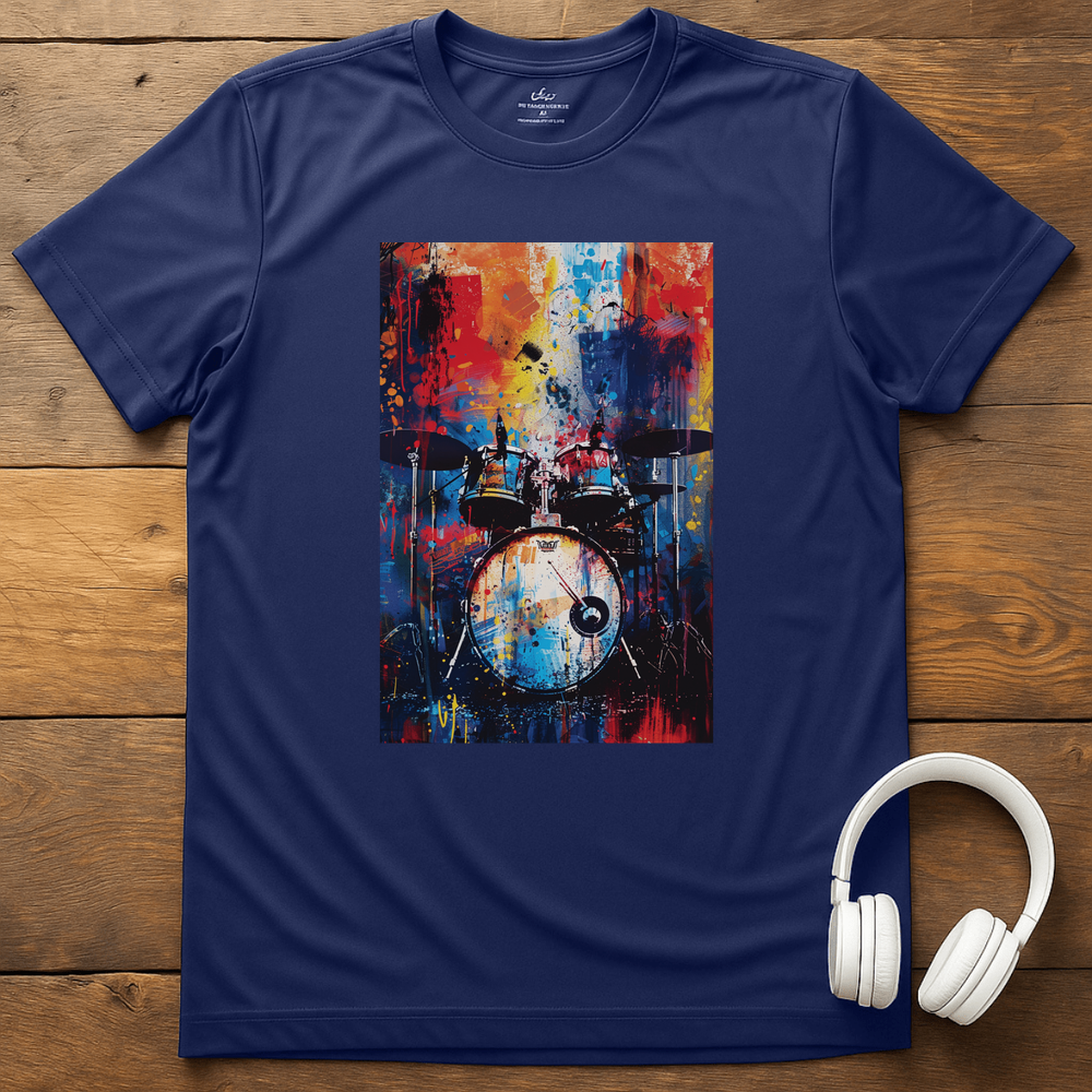 Vibrant Drums T-Shirt - Navy