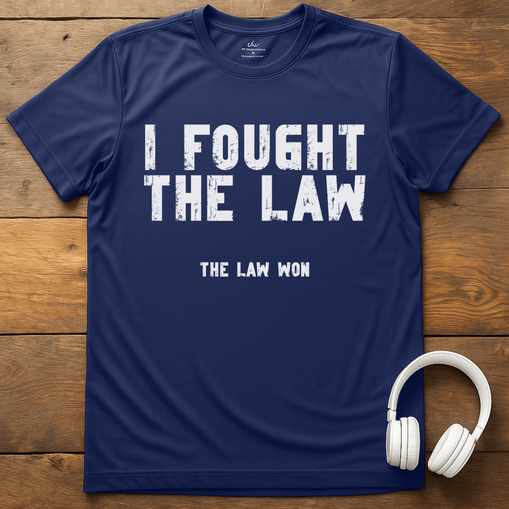 Fought The Law T-Shirt - Navy