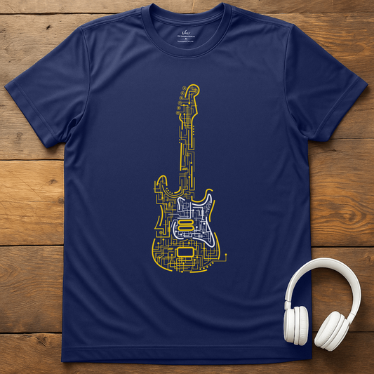 Connected Guitar T-Shirt - Navy