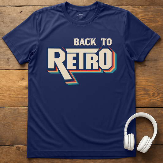 Back To Retro T-Shirt - Navy