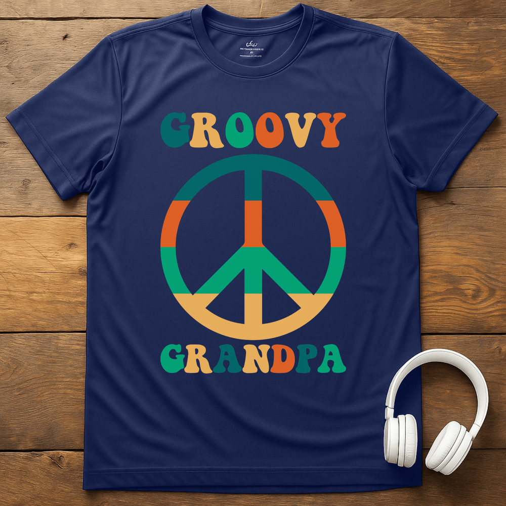 Groovy Grandpa T-Shirt - Navy