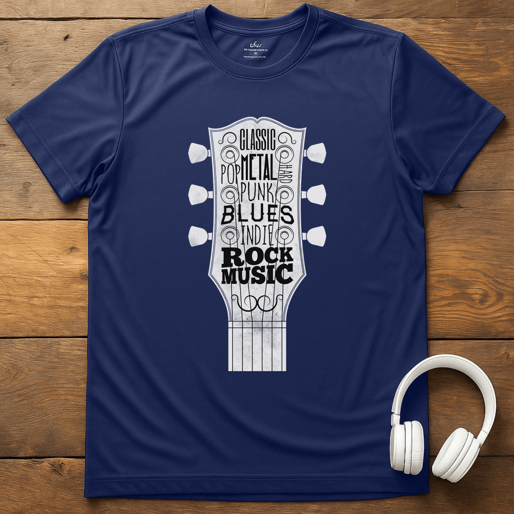 Guitar Style T-Shirt - Navy