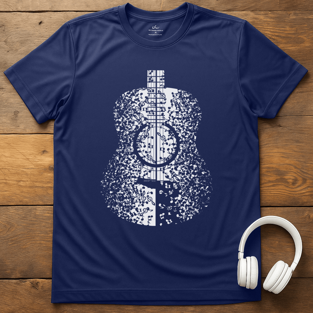 Guitar Notes T-Shirt - Navy