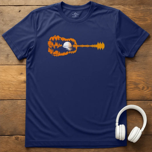 Guitar Sunset T-Shirt - Navy