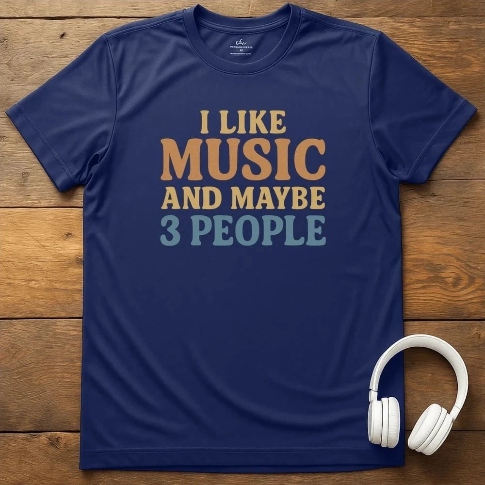 I Like Music T-Shirt - Navy