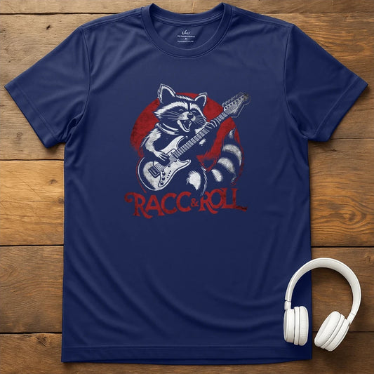 Rock Racoon T-Shirt - Navy