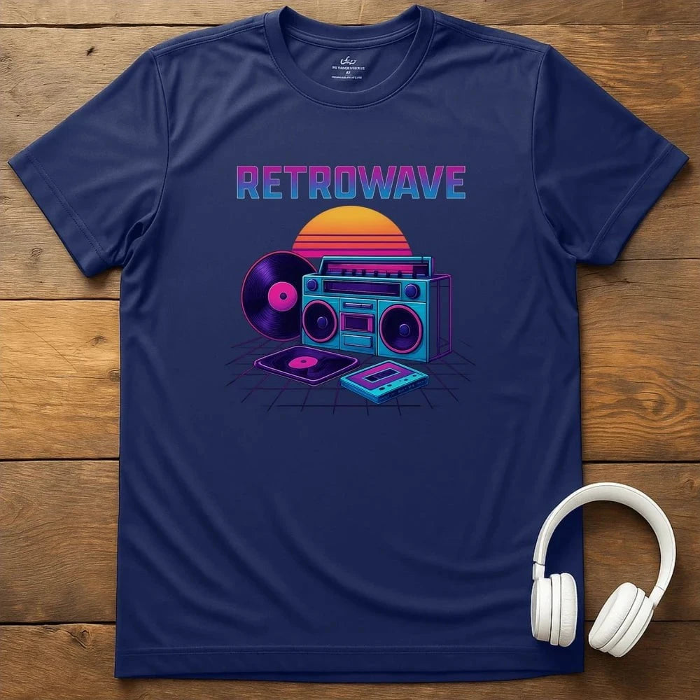 Retrowave T-Shirt - Navy