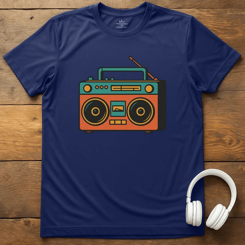 Cassette Radio T-Shirt - Navy