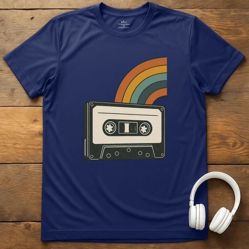Color Cassette T-Shirt - Navy