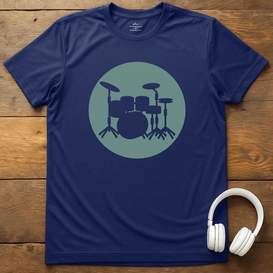 Drum Silhouette T-Shirt - Navy