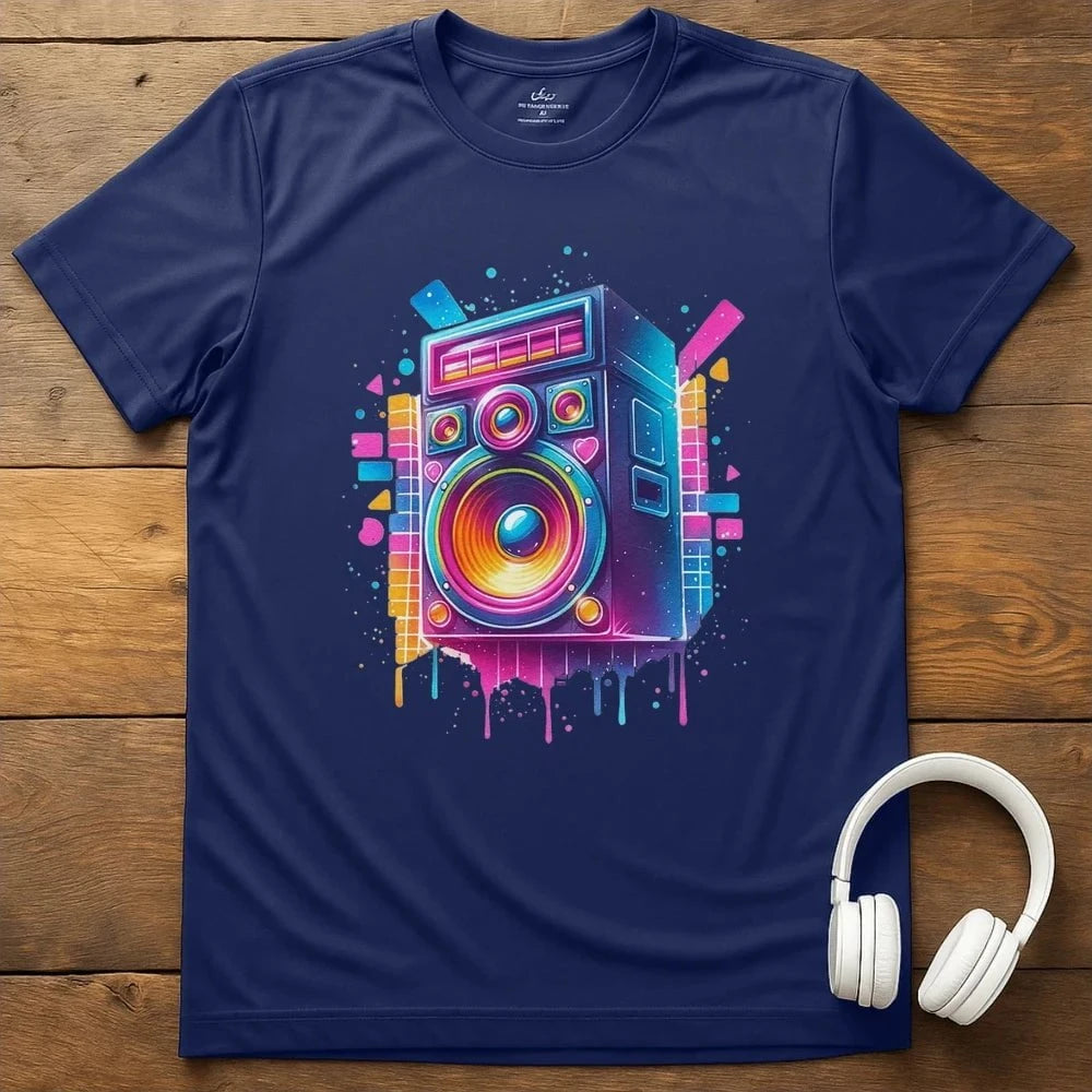80s Speaker T-Shirt - Navy