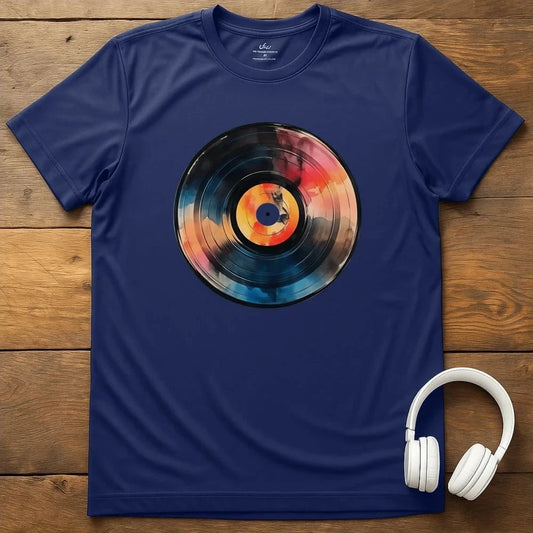 Pastel Record T-Shirt - Navy