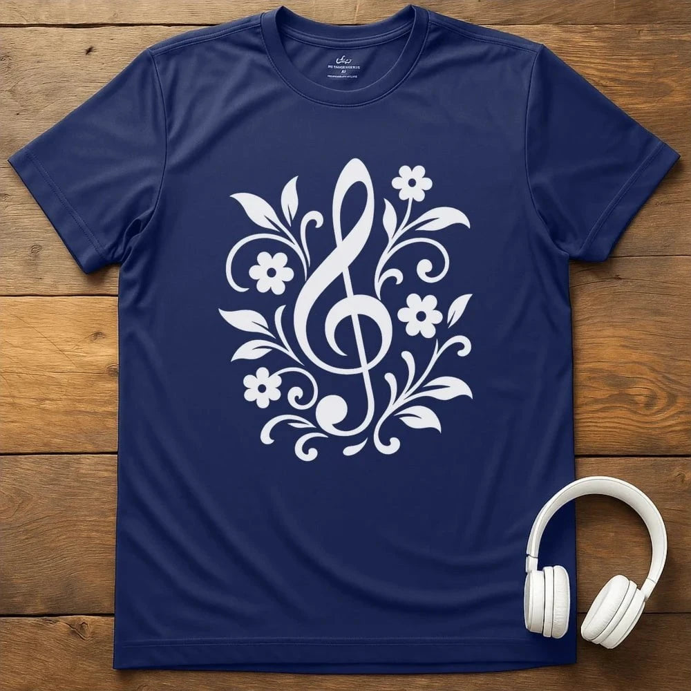 Treble Clef T-Shirt - Navy