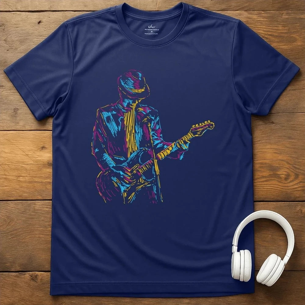 Blues Player T-Shirt - Navy