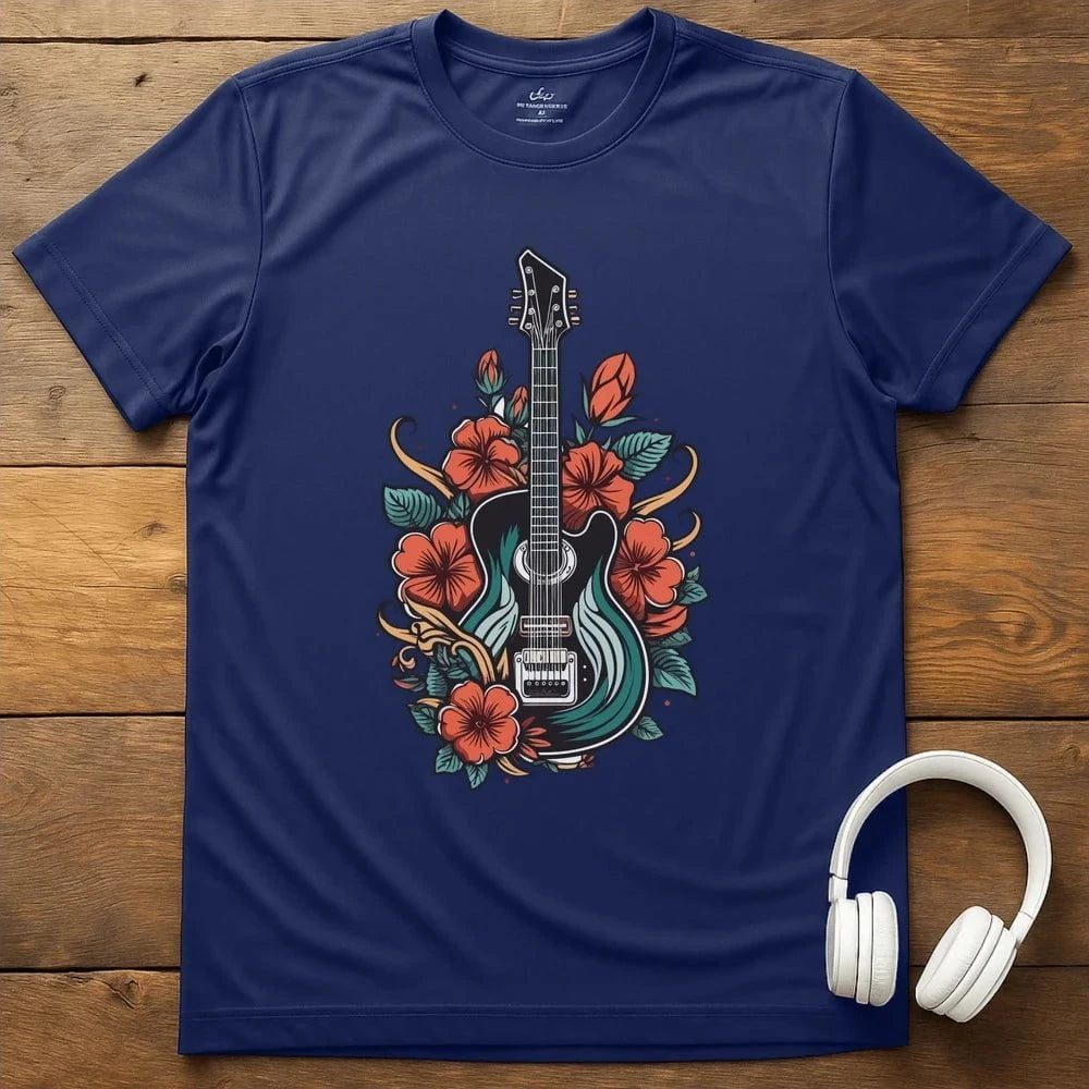 Valentino Guitar T-Shirt - Navy