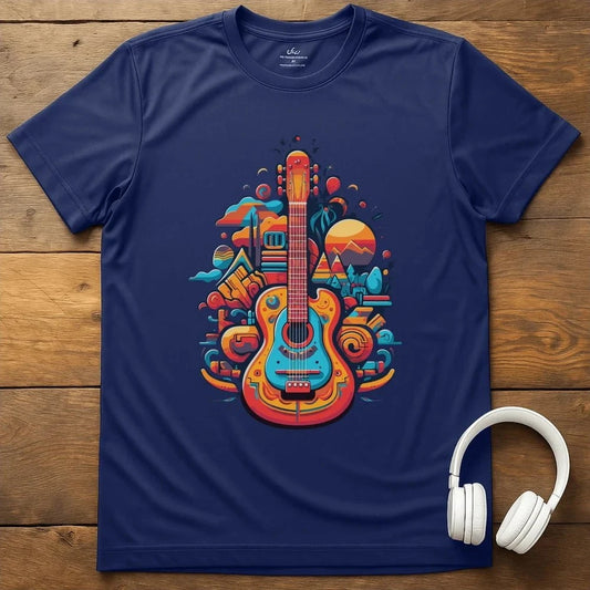 Guitar Vibing T-Shirt - Navy