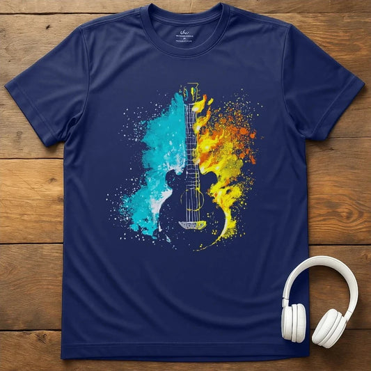 Splash Of Color T-Shirt - Navy