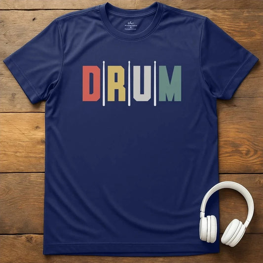 Drum Sticks T-Shirt - Navy