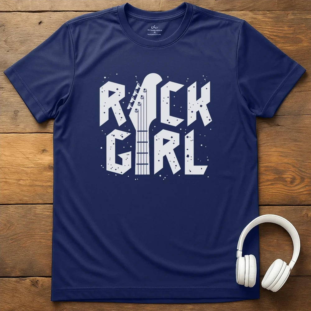 Rock Girl T-Shirt - Navy