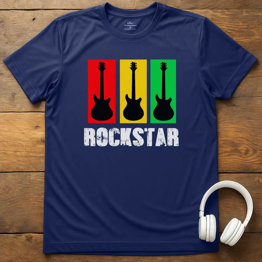 Rockstar Guitar T-Shirt - Navy