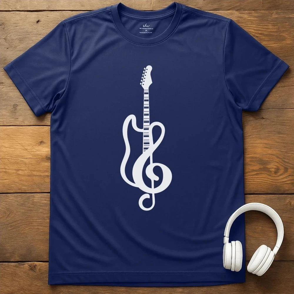 Guitar Clef T-Shirt - Navy
