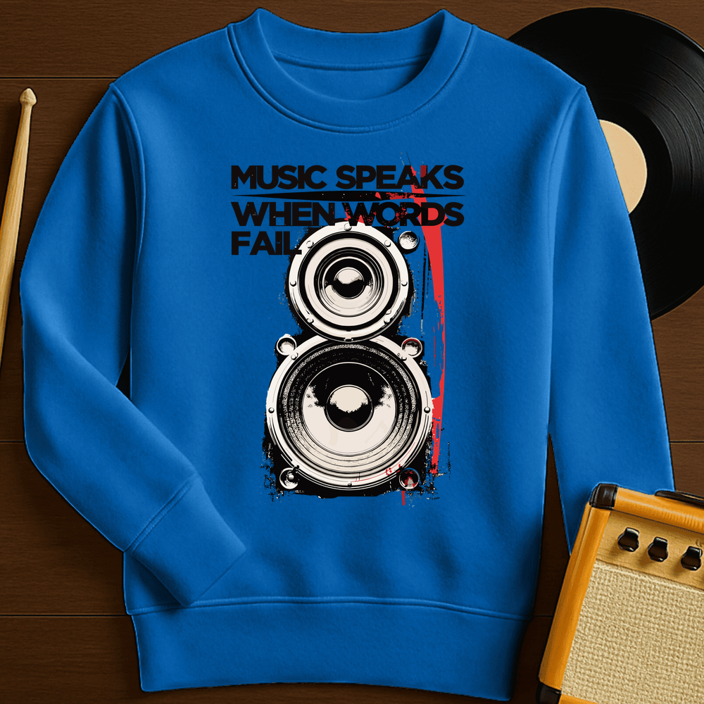 Music Speaks Crewneck - Royal