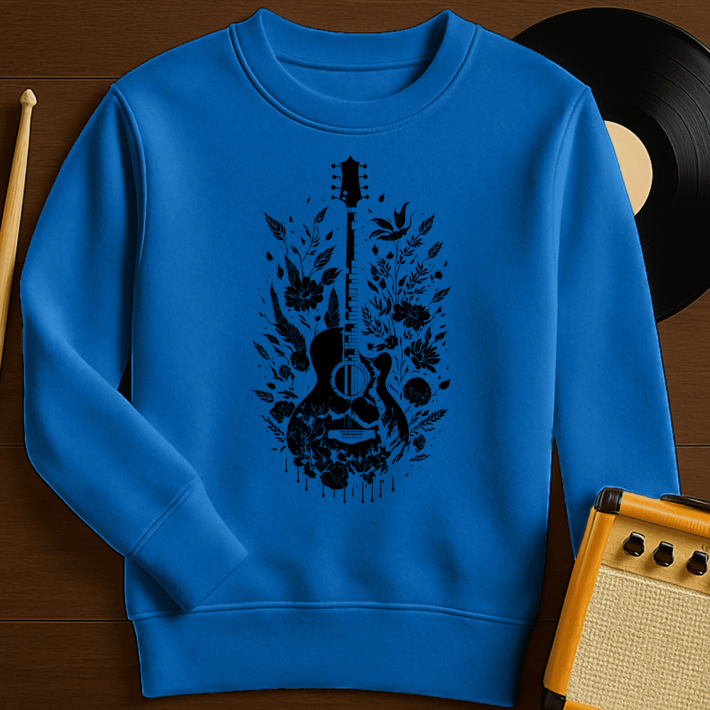Silhouette Guitar Crewneck - Royal