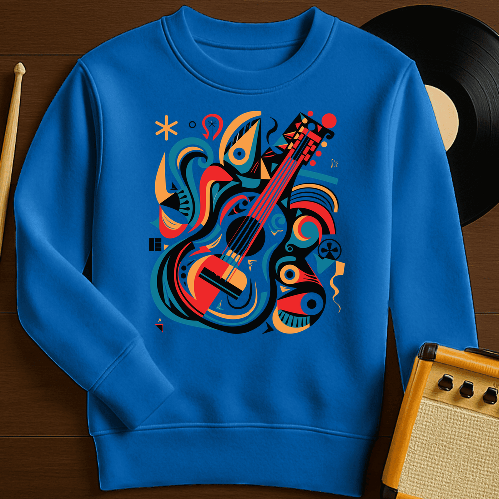 Abstract Guitar Crewneck - Royal