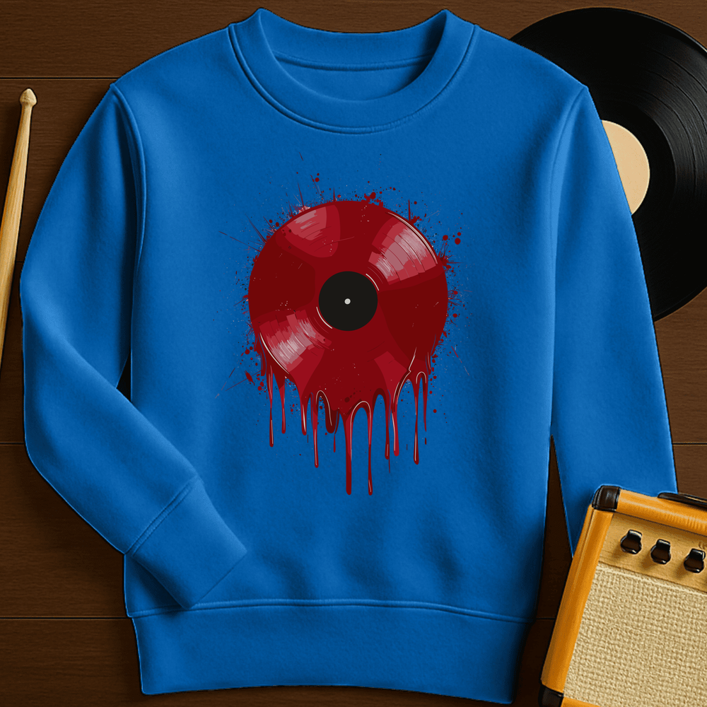 Red Wax Vinyl Crewneck - Royal
