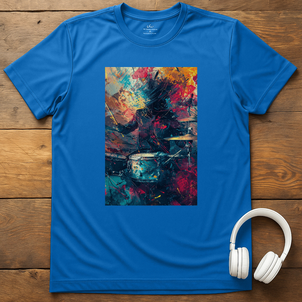 Vibrant Drummer T-Shirt - Royal