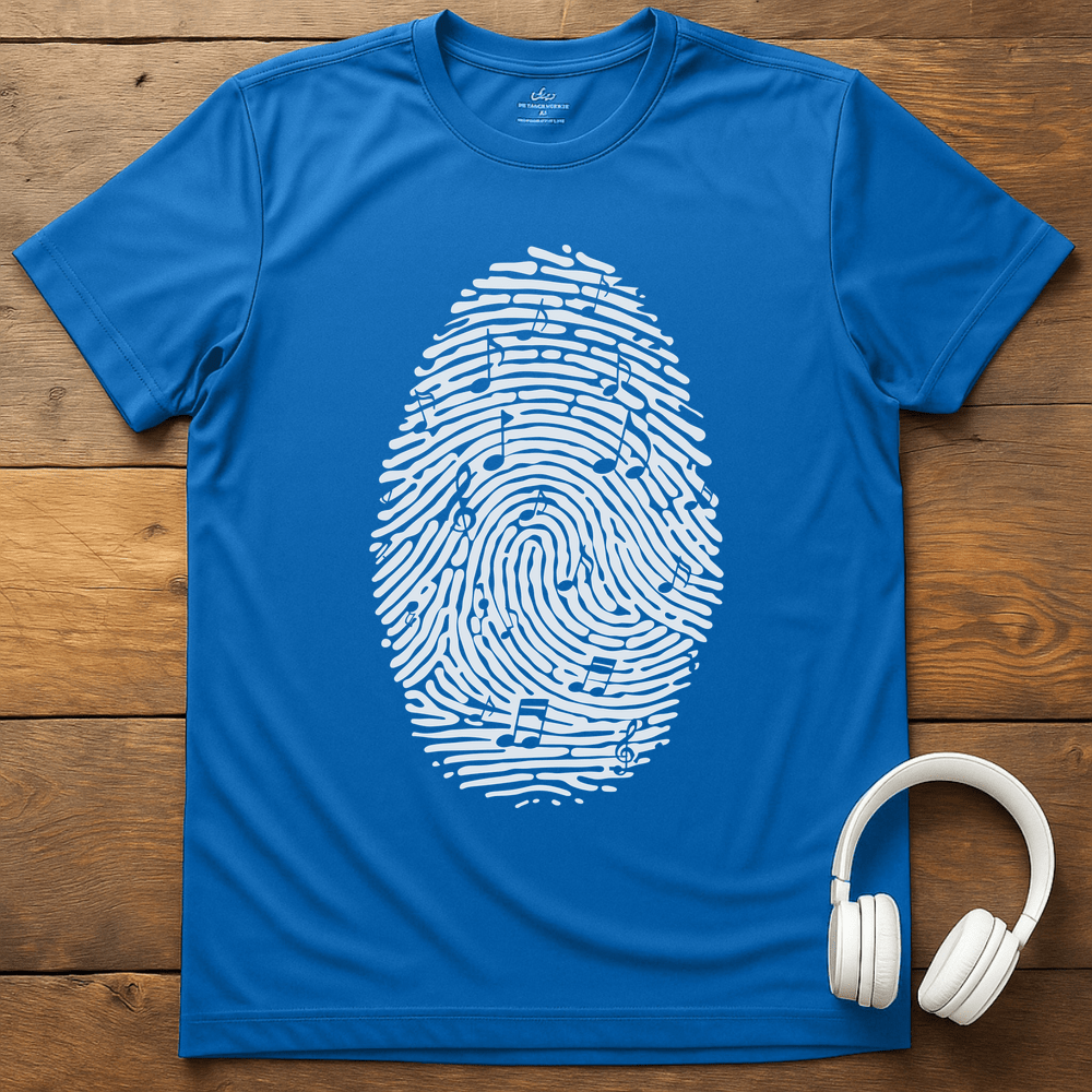Fingerprint Notes T-Shirt - Royal