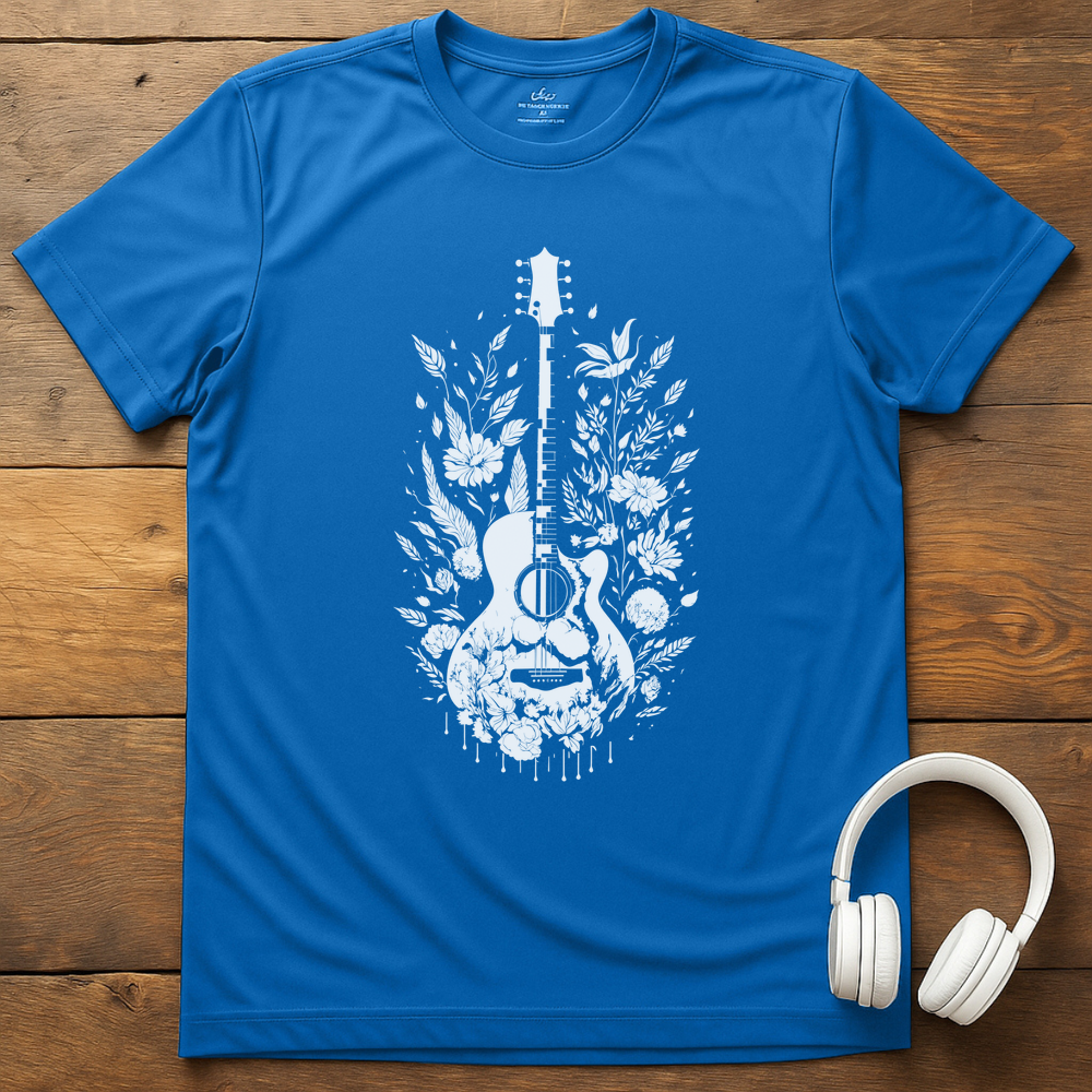 Silhouette Guitar T-Shirt - Royal