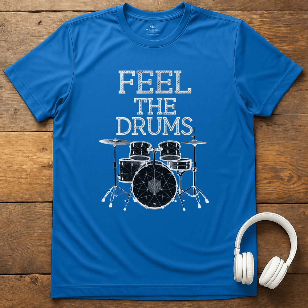 Feel The Drums T-Shirt - Royal