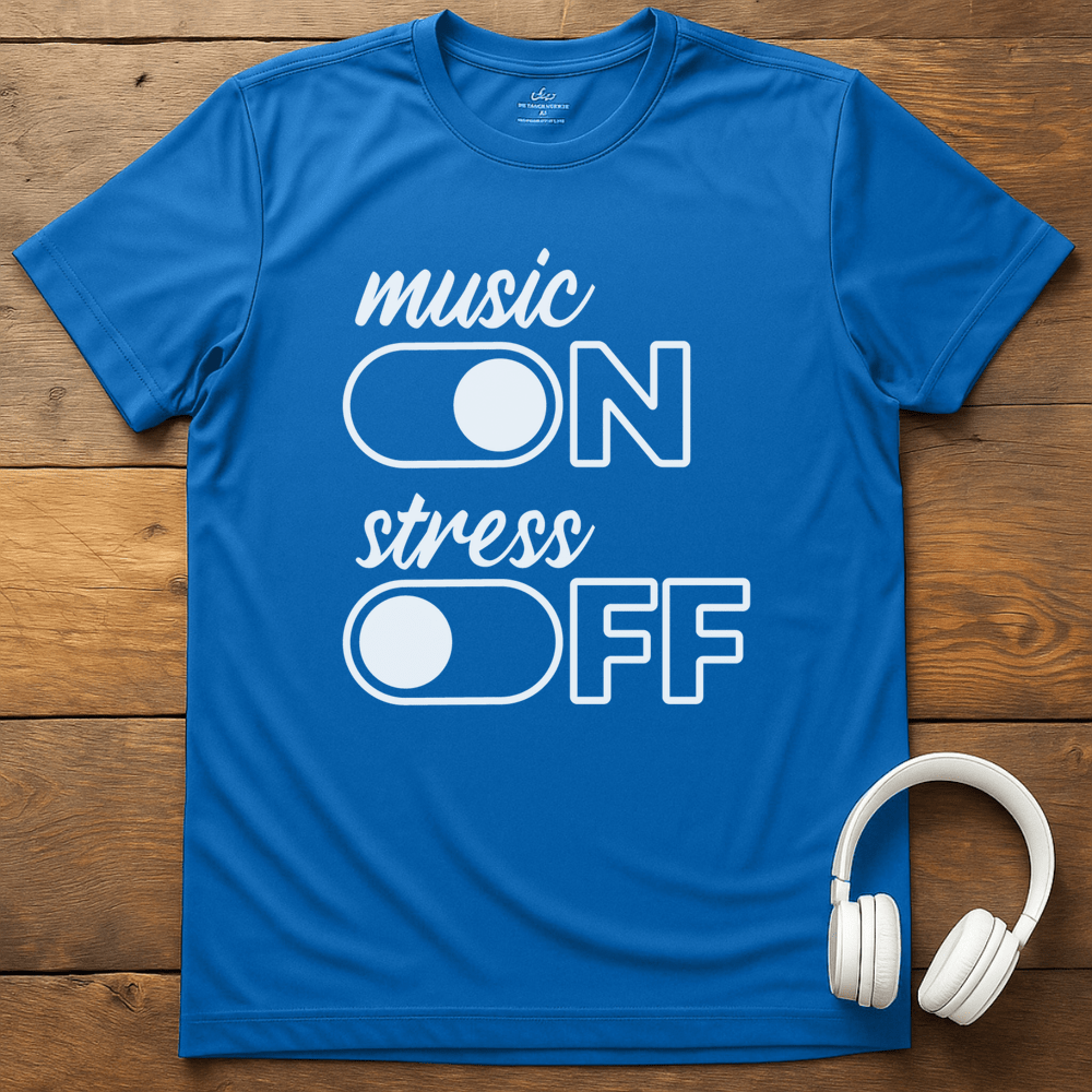 Music On T-Shirt - Royal