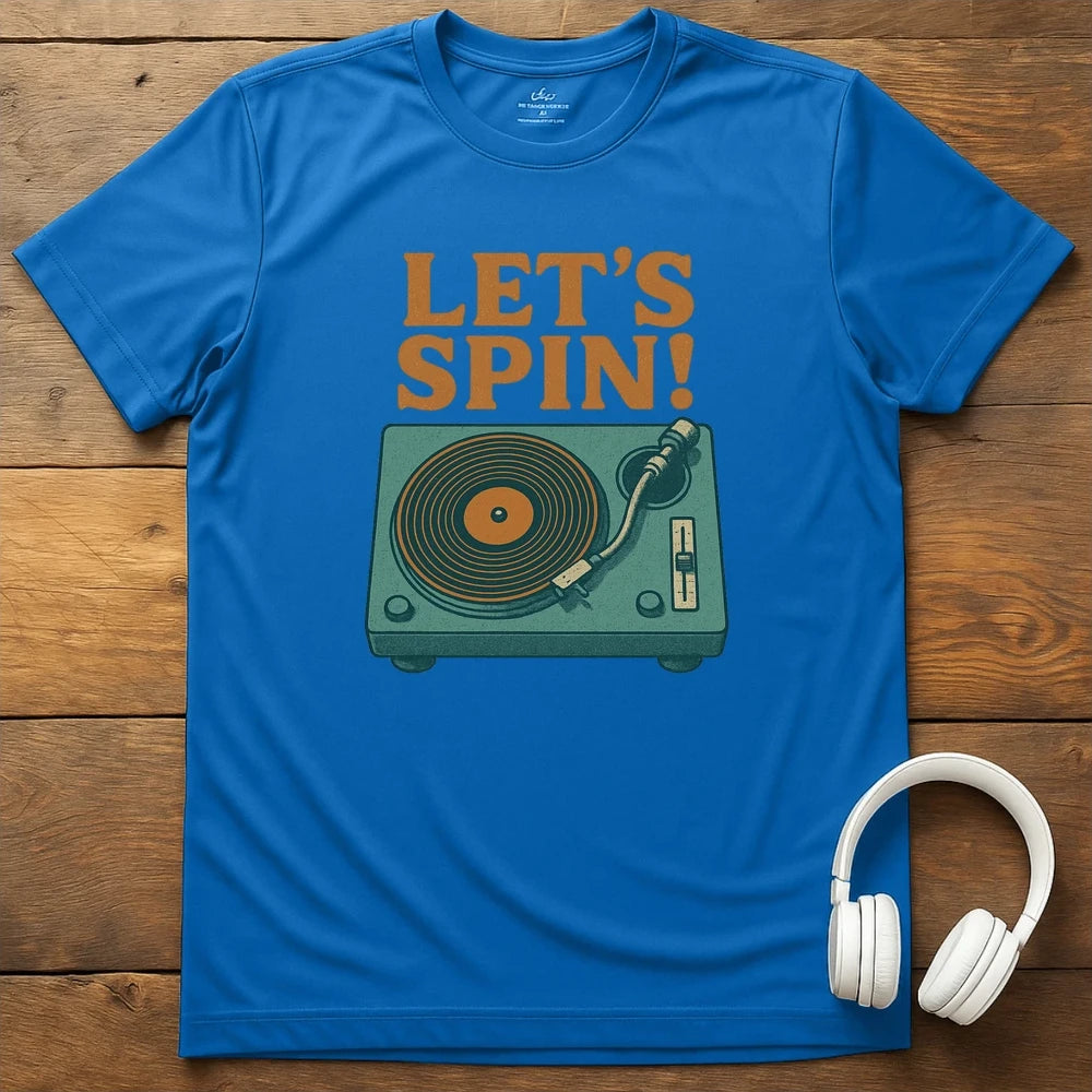 Lets Spin T-Shirt - Royal